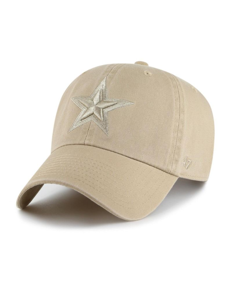 Men's Khaki Dallas Cowboys Tonal Clean-Up Adjustable Hat