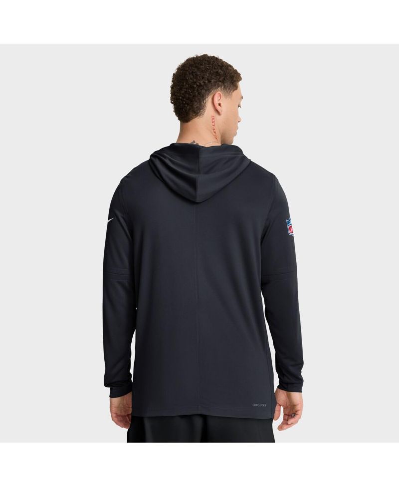 Men's Red Houston Texans Sideline Pure Fury Performance Long Sleeve Hoodie T-Shirt