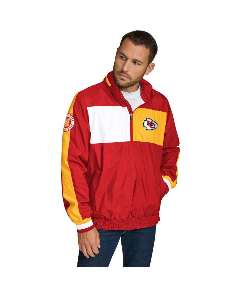 Men's Red Kansas City Chiefs Gael Lightweight Half-Zip Hoodie Jacket