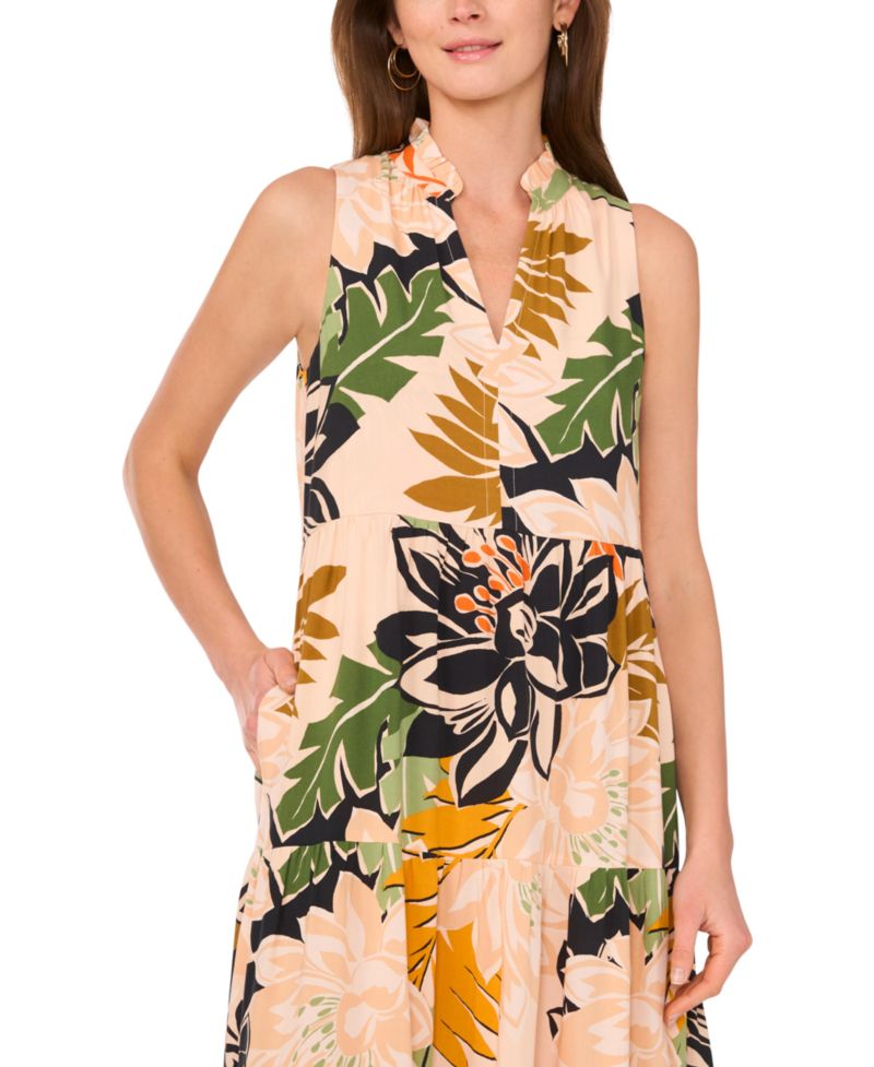 Women's Sleeveless Tiered Maxi Dress