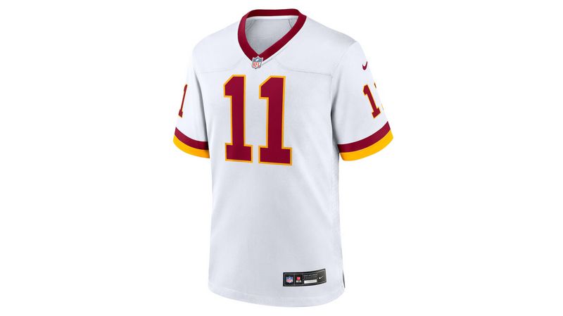 Men's Luke McCaffrey White Washington Commanders Game Super Bowl Era Jersey