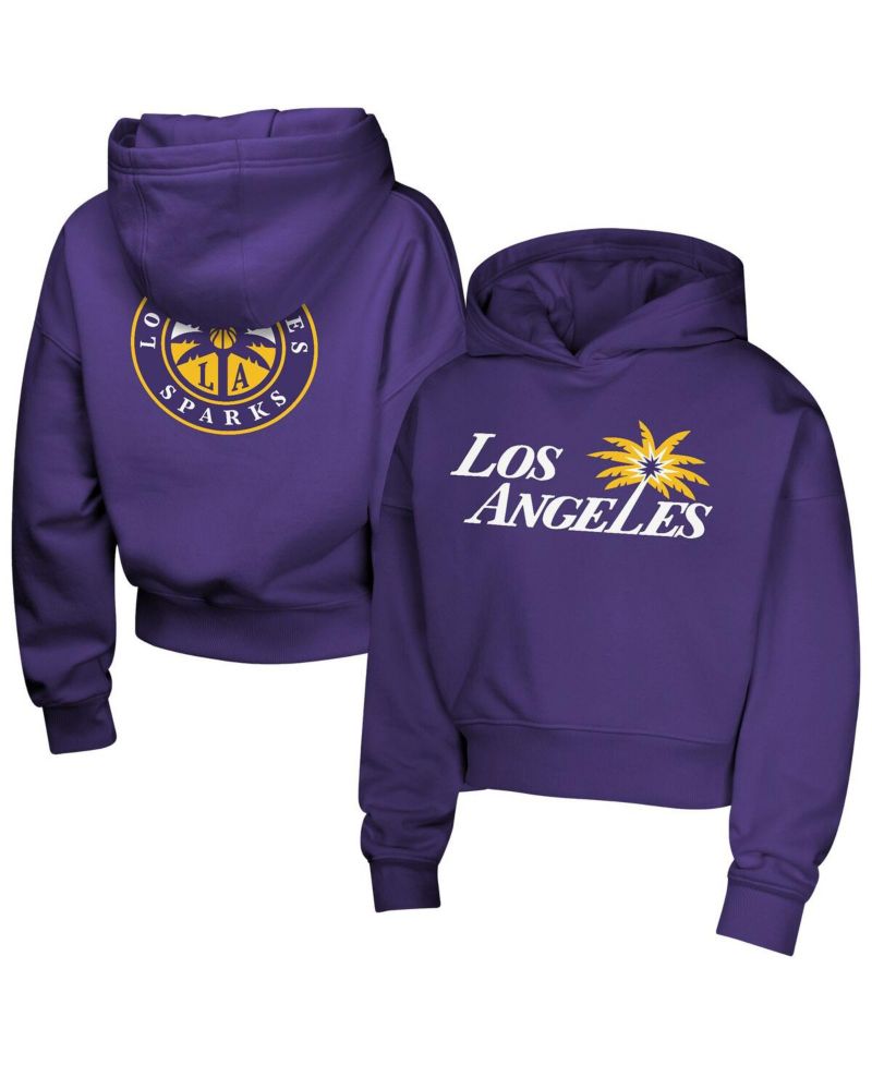 Big Girls Purple Los Angeles Sparks Closer Pullover Hoodie