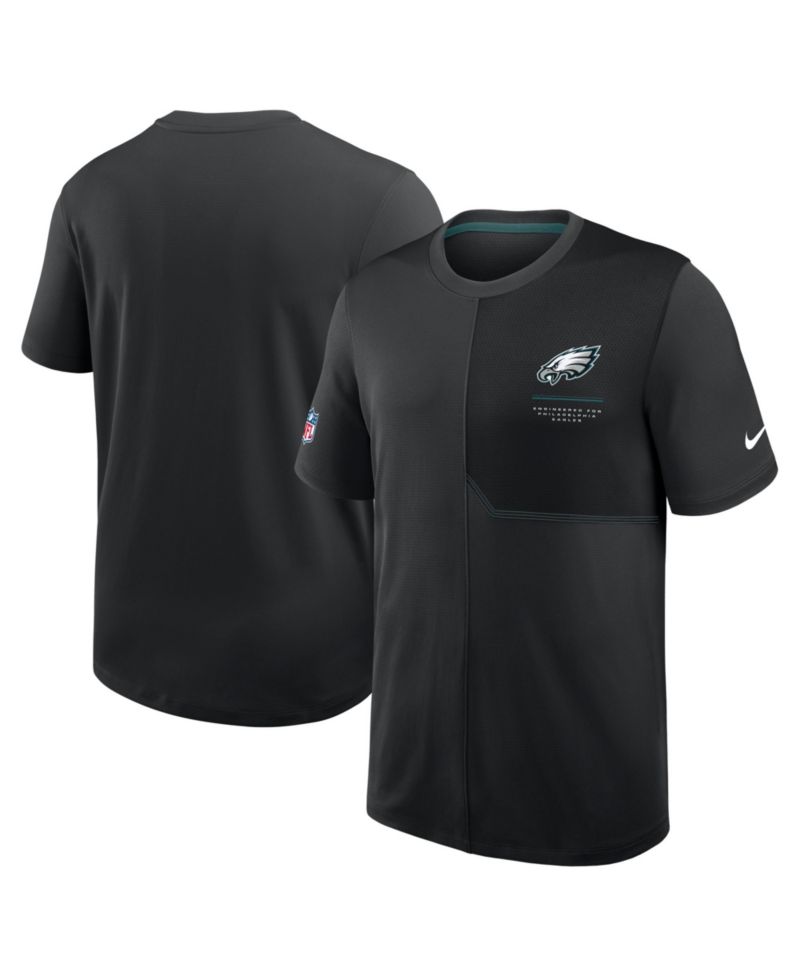 Men's Black Philadelphia Eagles Sideline UV Dri-FIT Coaches T-Shirt