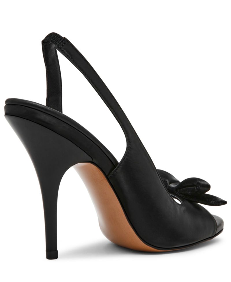 Women's Flounce Slingback Peep-Toe Bow Pumps