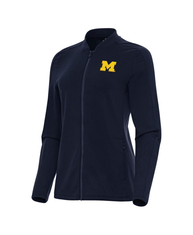 Women's Navy Michigan Wolverines Continual Full-Zip Jacket