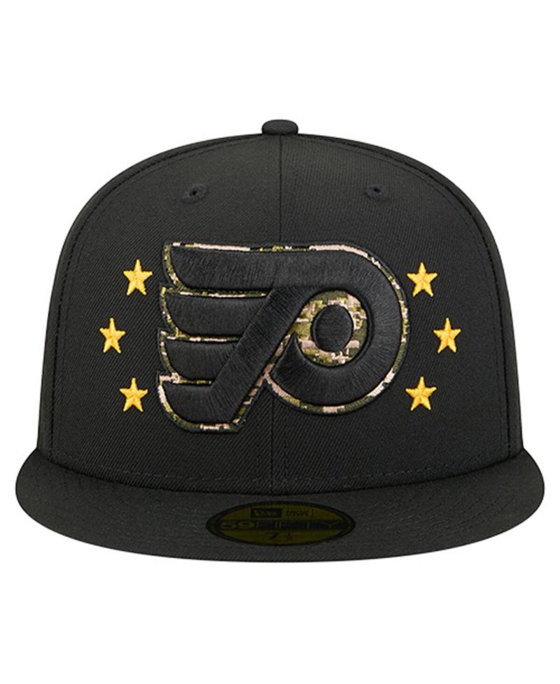 Men's Black Philadelphia Flyers Military Appreciation Digital Camo Stars 59FIFTY Fitted Hat