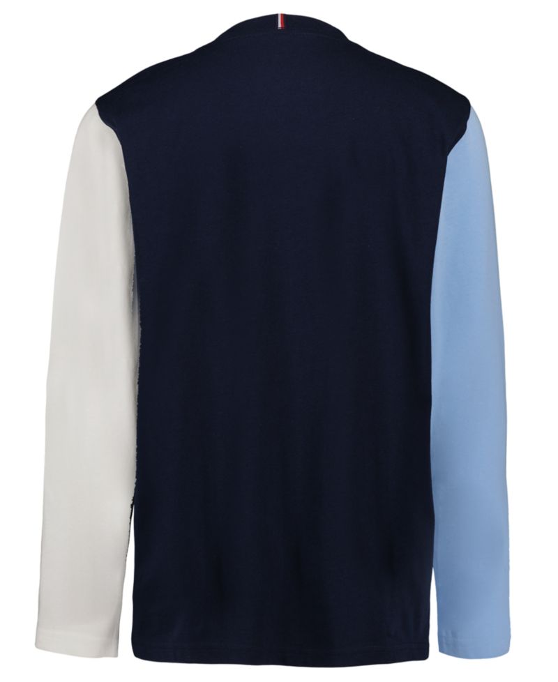 Boys' 8-20 Color-Block Logo Long-Sleeve T-Shirt