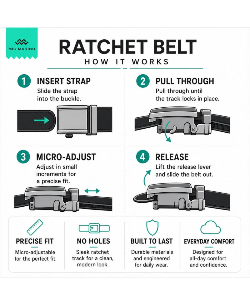 Men's Diagonal Weave Ratchet Belt