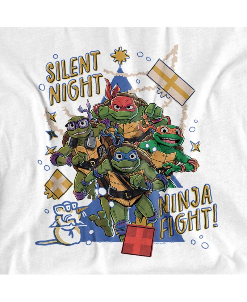 Men's Mayhem Christmas, Silent Night, Ninja Fight T-Shirt