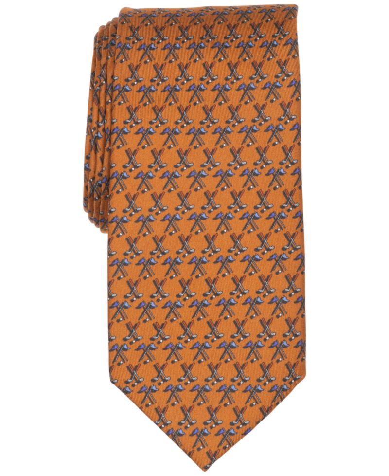 Men's Golfers Print Classic Tie