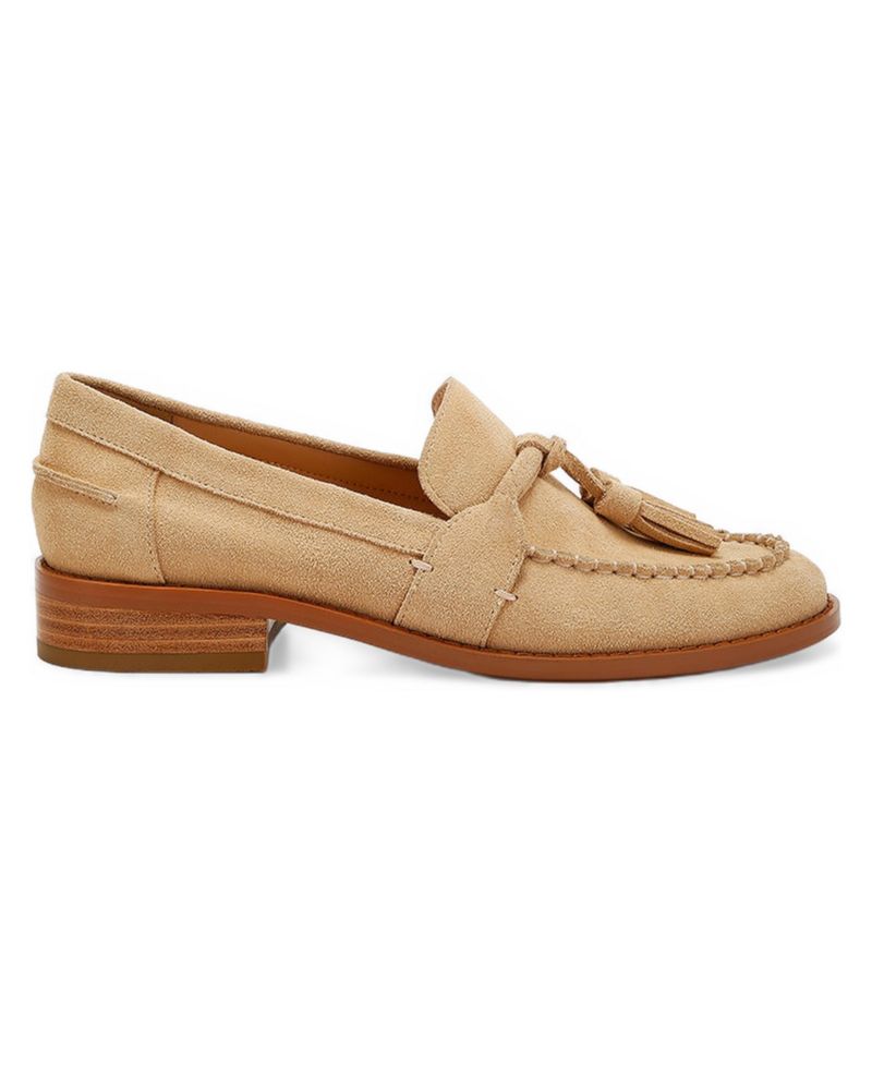 Rag and Co Womens Rhone Tassels Detail Suede Loafers
