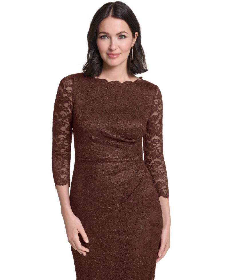 Women's Lace 3/4 Sleeve Sheath Dress