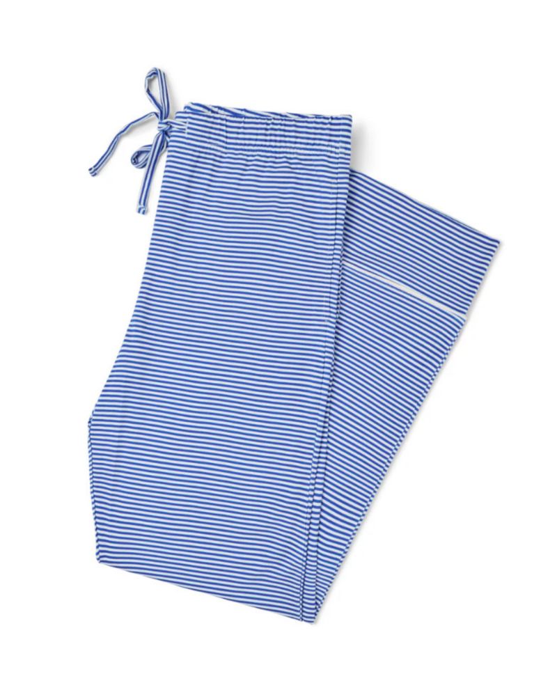 Women's Cobalt Stripe Matching Family Short-Sleeve Pajama Set