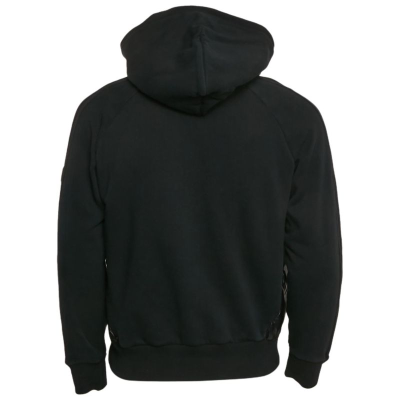 Men's X Adidas Black Cotton Knit Puffer Trim Hoodie