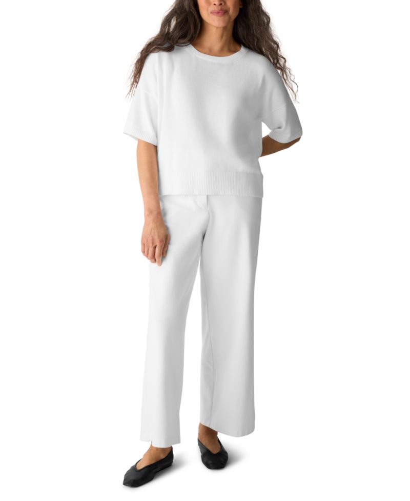 Eileen Fisher Women's Crew Neck Pull-On Top