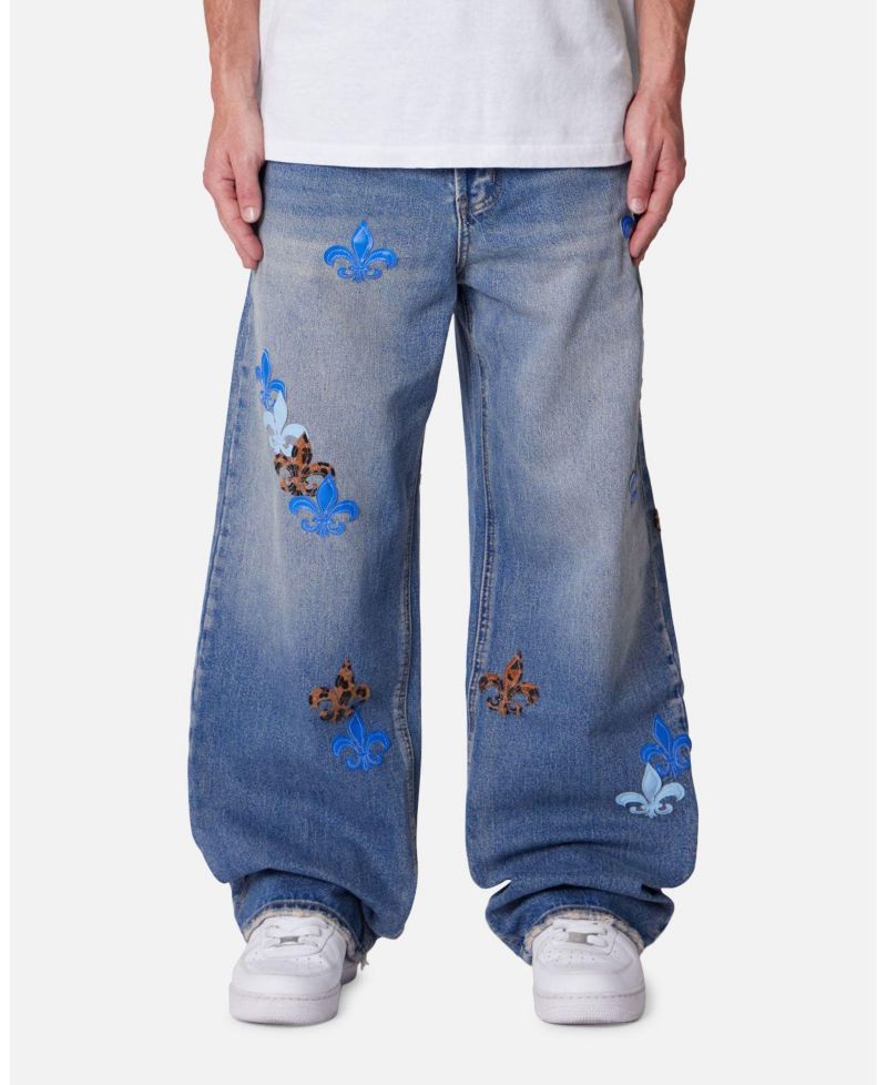 Men's Ultra Baggy Fleur Patch Jeans