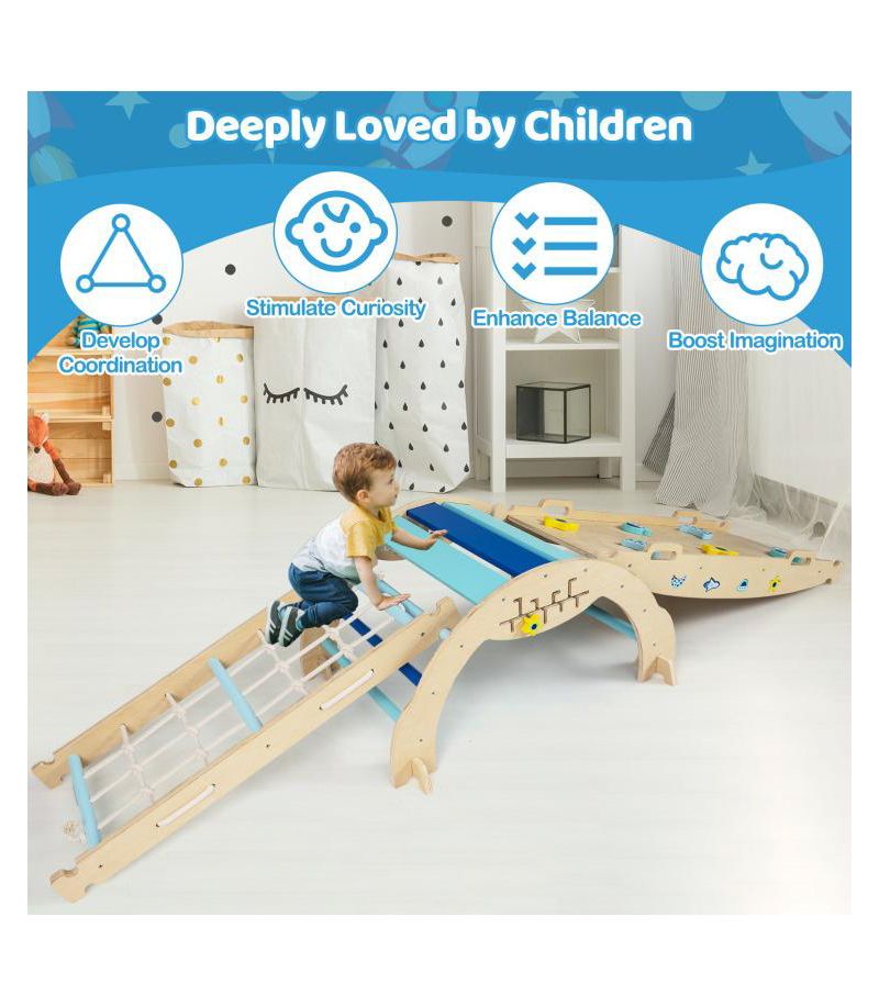 8-in-1 Unicorn Theme Foldable Climbing Set