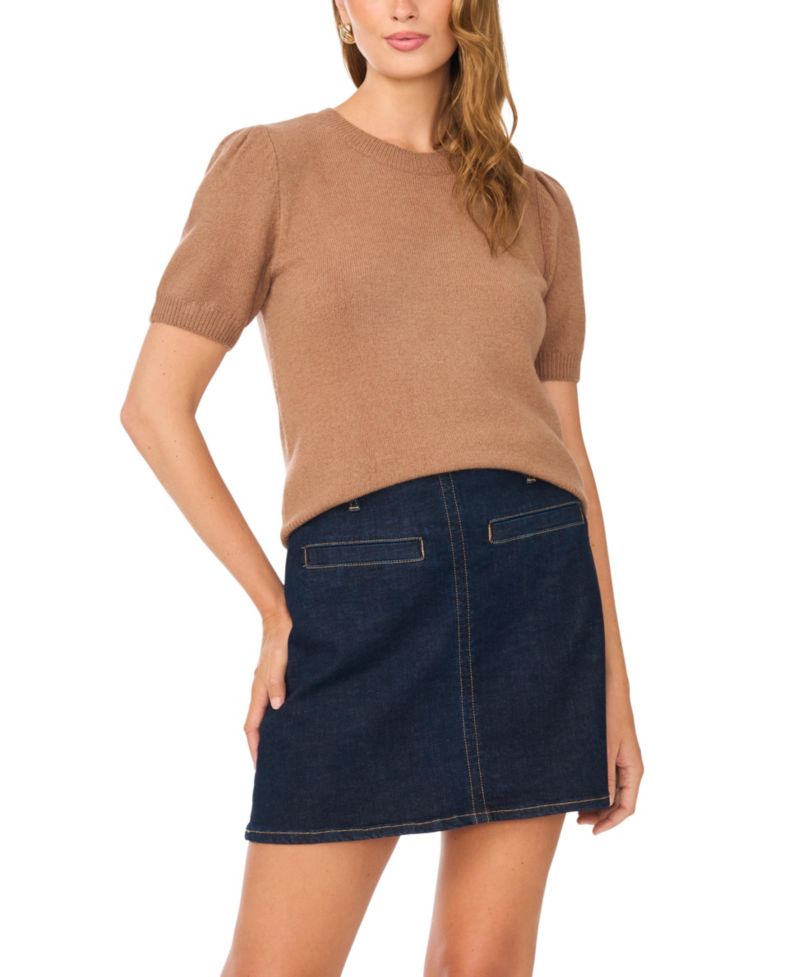 Women's Short-Sleeve Crewneck Sweater