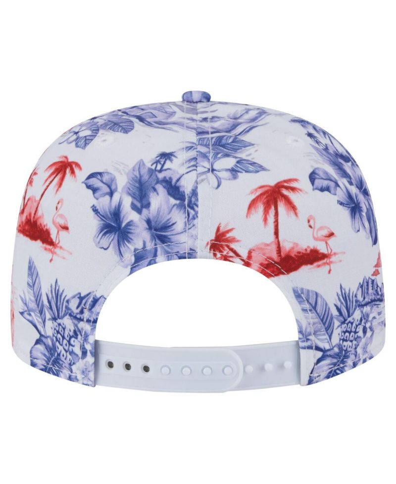 Men's White Los Angeles Angels Printed Island Golfer Snapback Hat
