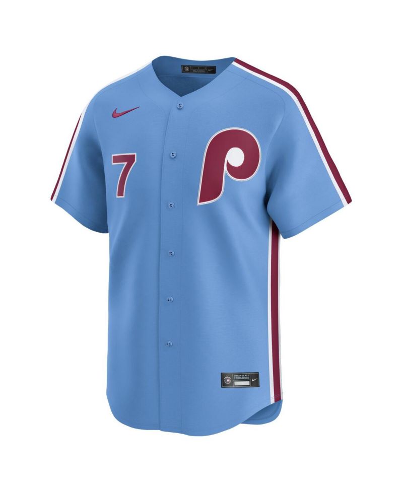 Men's Trea Turner Light Blue Philadelphia Phillies Alternate Limited Player Jersey