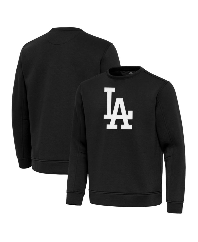 Men's Black Los Angeles Dodgers Relevant Lightweight Pullover Sweatshirt