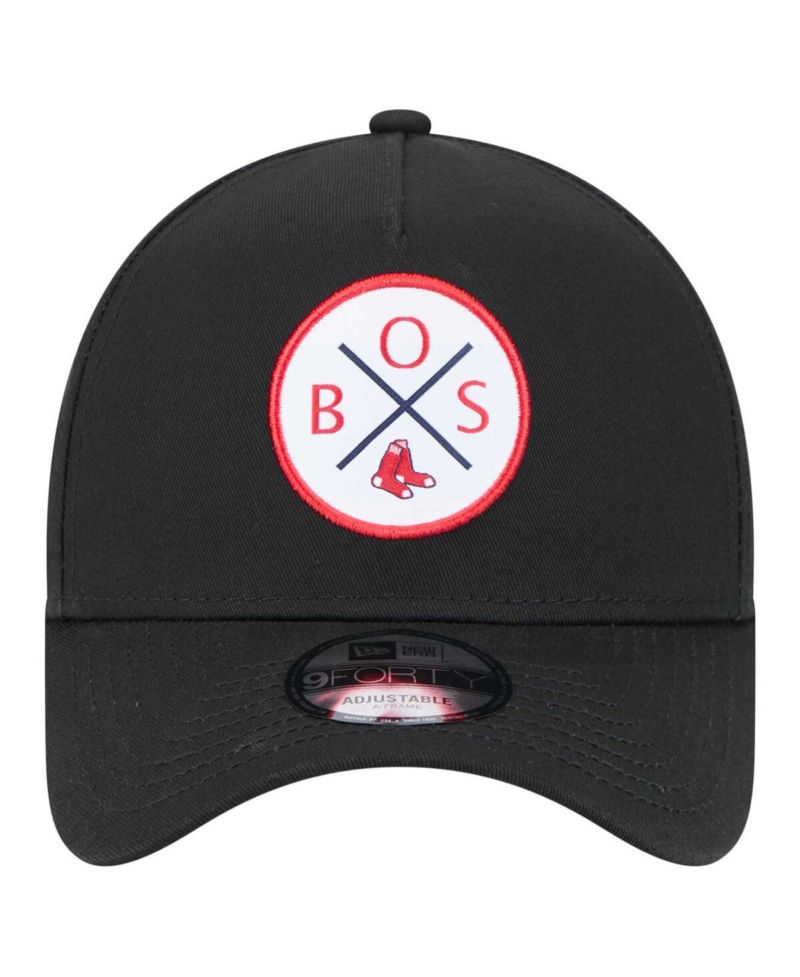 Men's Black Boston Red Sox 9FORTY A-Frame Adjustable Hat