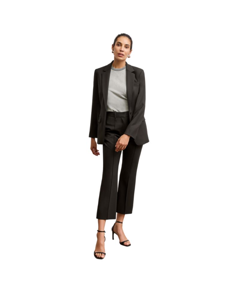 Tessa Kick Flare Trouser - Washable Wool Twill