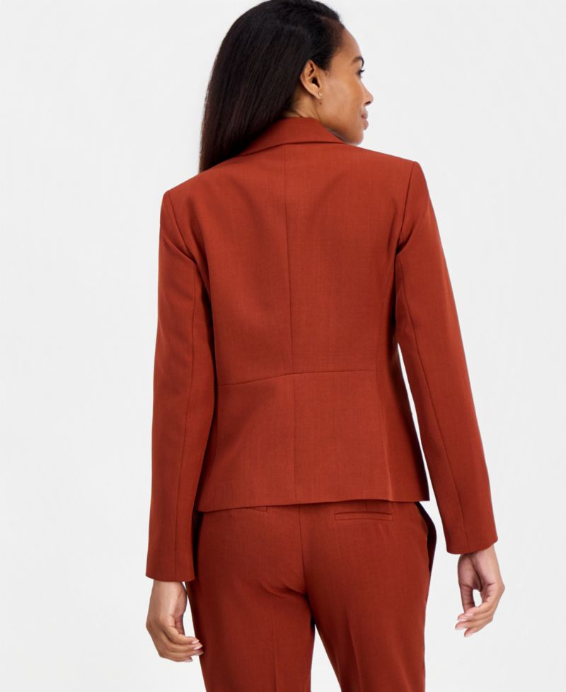 Women's Long Sleeve Stretch Crepe Two Button Blazer