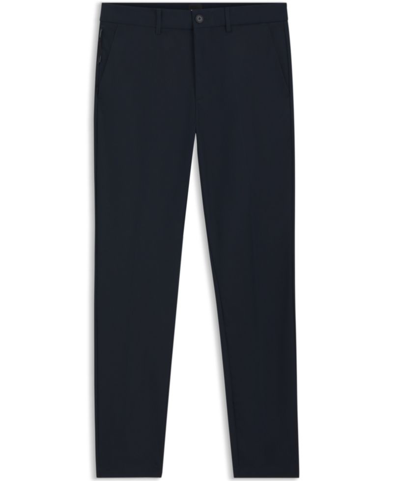 BOSS by Men's Four-Way Stretch Fabric Slim-Fit Trousers
