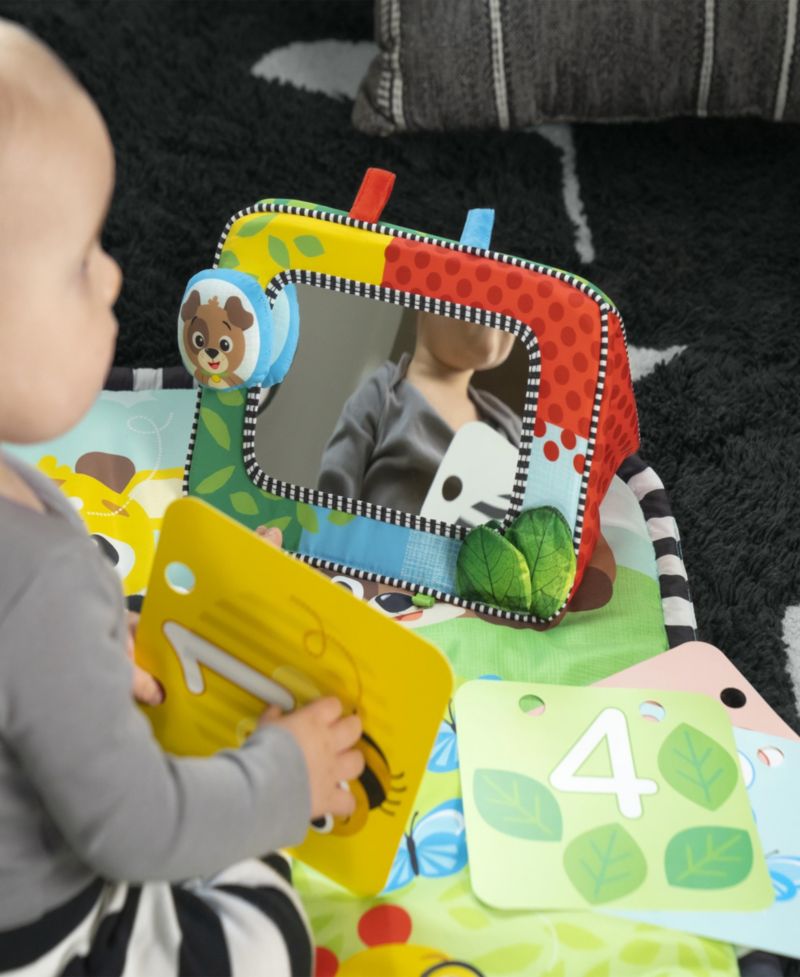 Infant Discovery Garden Tummy Time Mat Mirror