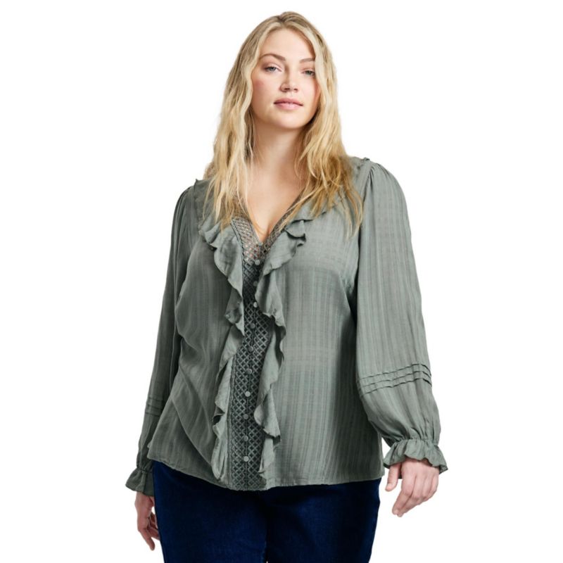 Women's Plus Size Ruffle Love Shirt