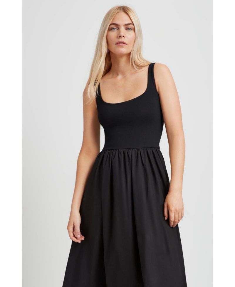 Women's Clara Sleeveless Scoop-Neck Cotton Dress with Pockets