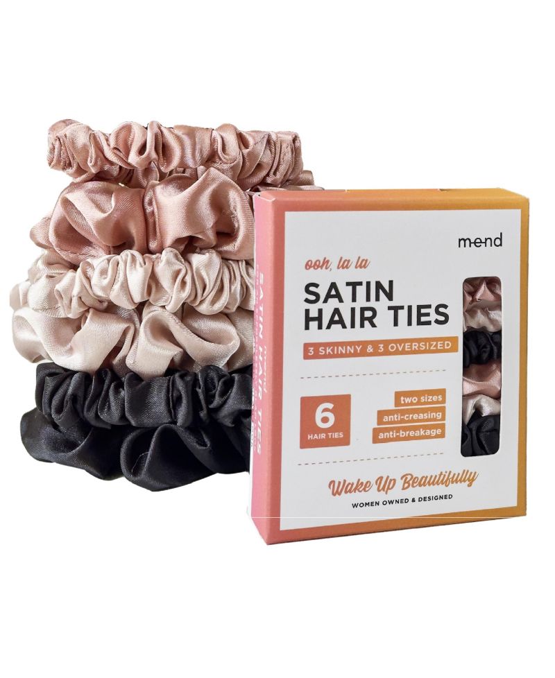 Assorted Satin Scrunchies 6-pack
