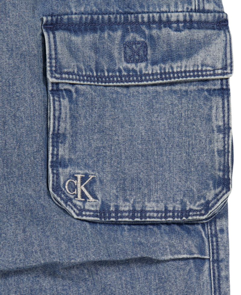 Girls' 7-16 Denim Pull-On Cargo Pants