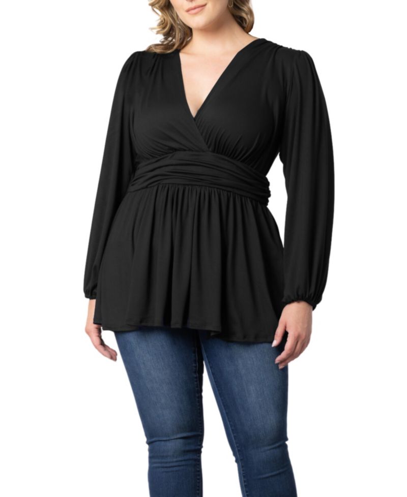 Plus Size Leah Long Sleeve Tunic Top