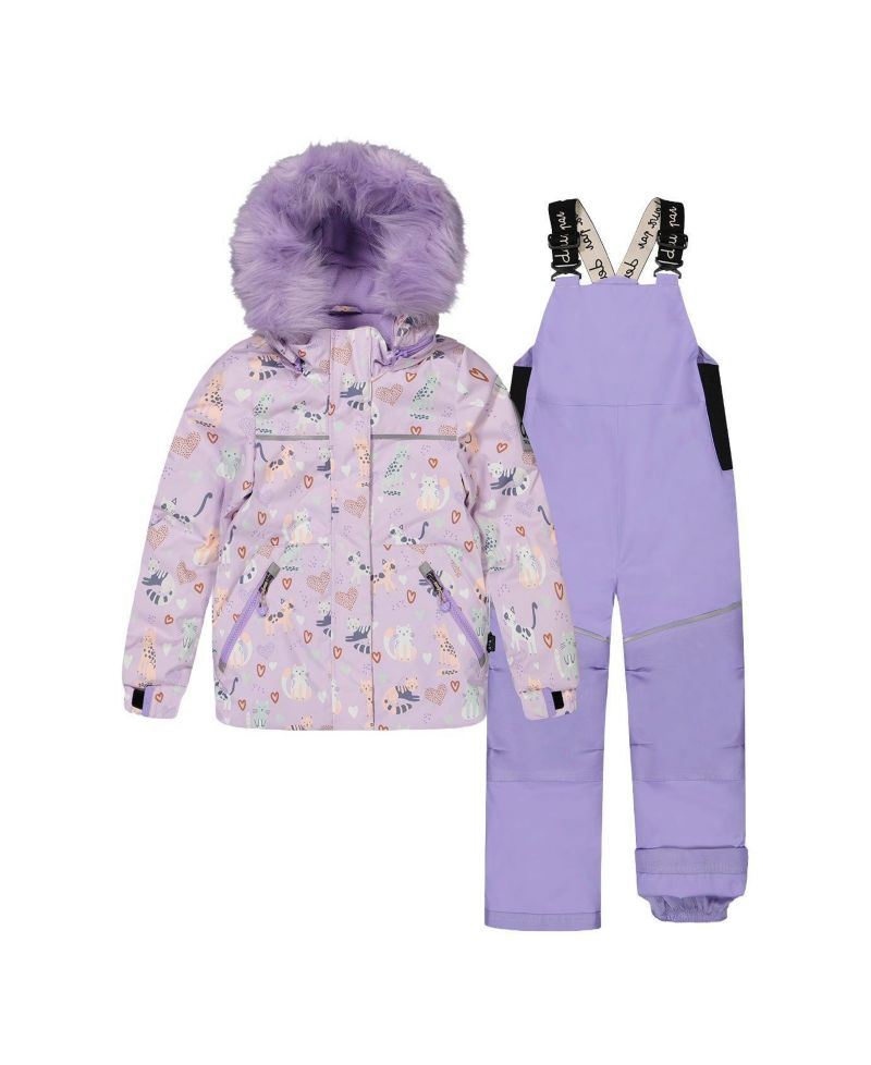Little Girls Kids&baby(6-8)Little Two Piece Discover Snowsuit Printed Cats
