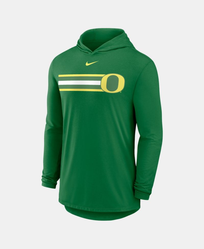 Men's Green Oregon Ducks Primetime Pattern Tri-Blend Dri-FIT Long Sleeve Hooded T-Shirt