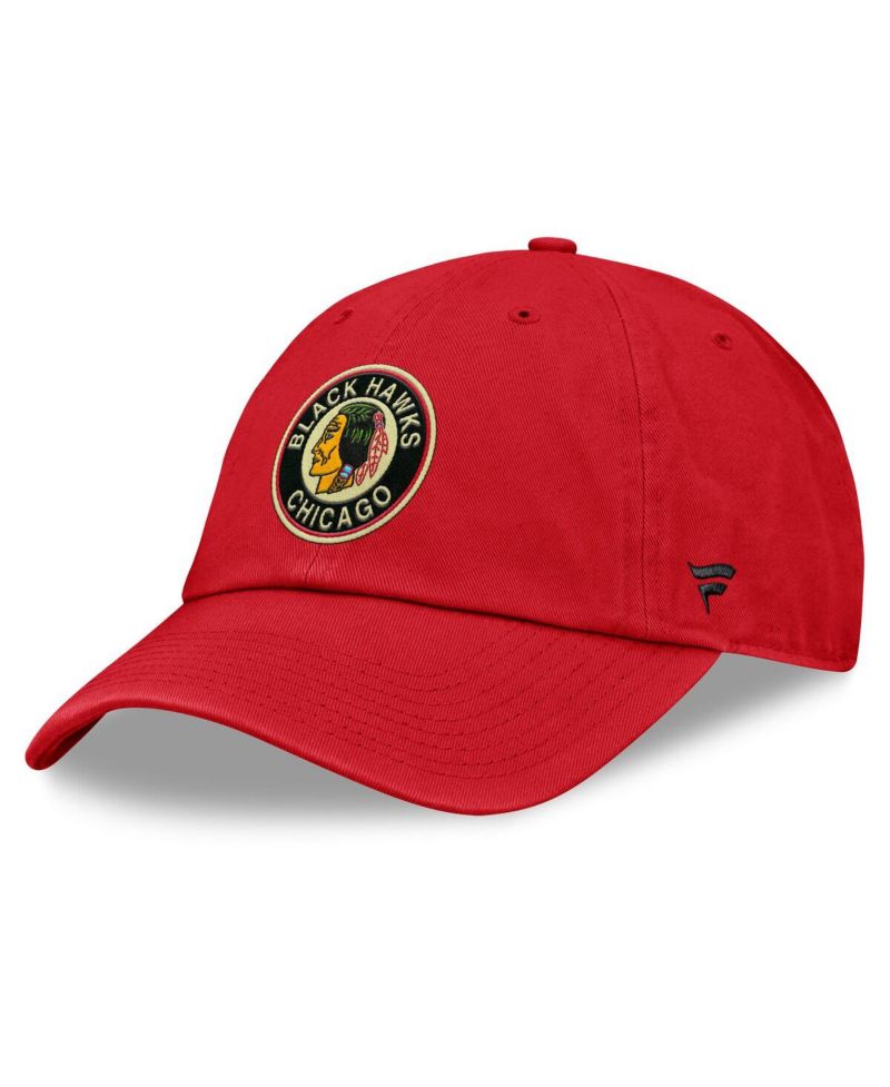 Men's Red Chicago Blackhawks Decades Collection Adjustable Hat