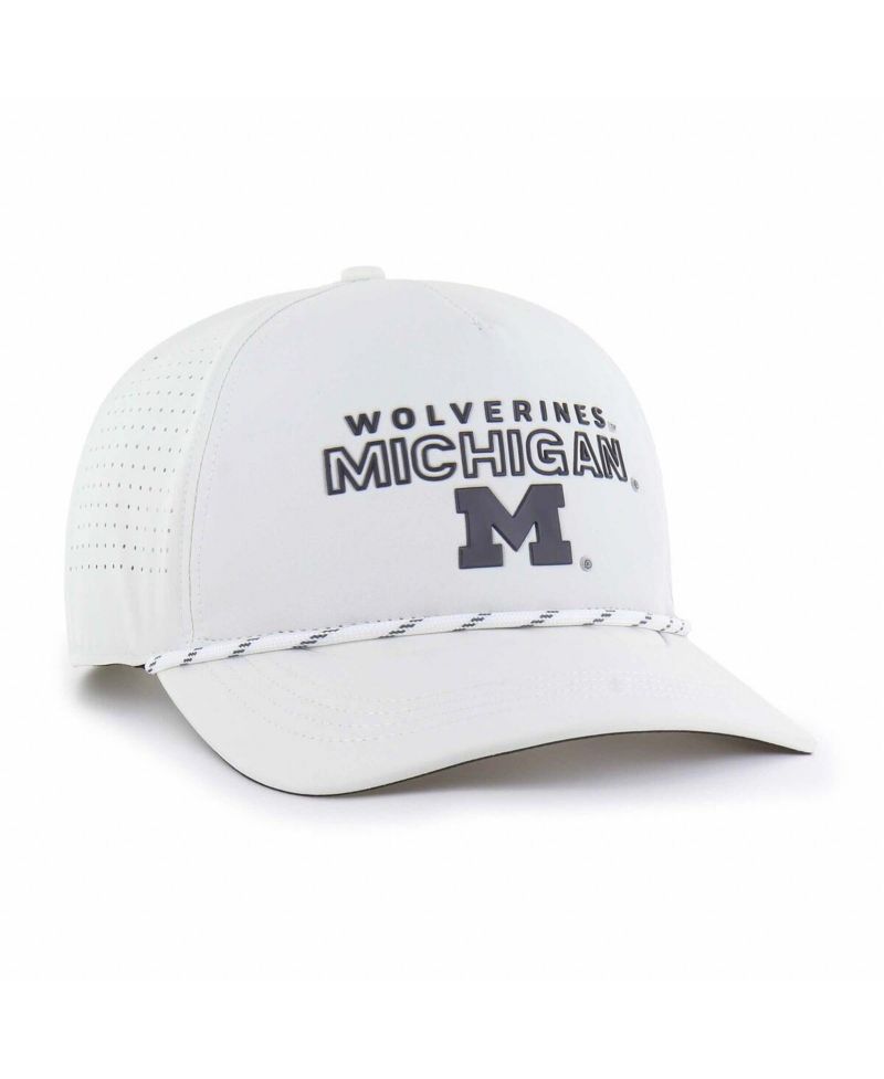 Men's White Michigan Wolverines Forward Vent Hitch Rope Adjustable Hat