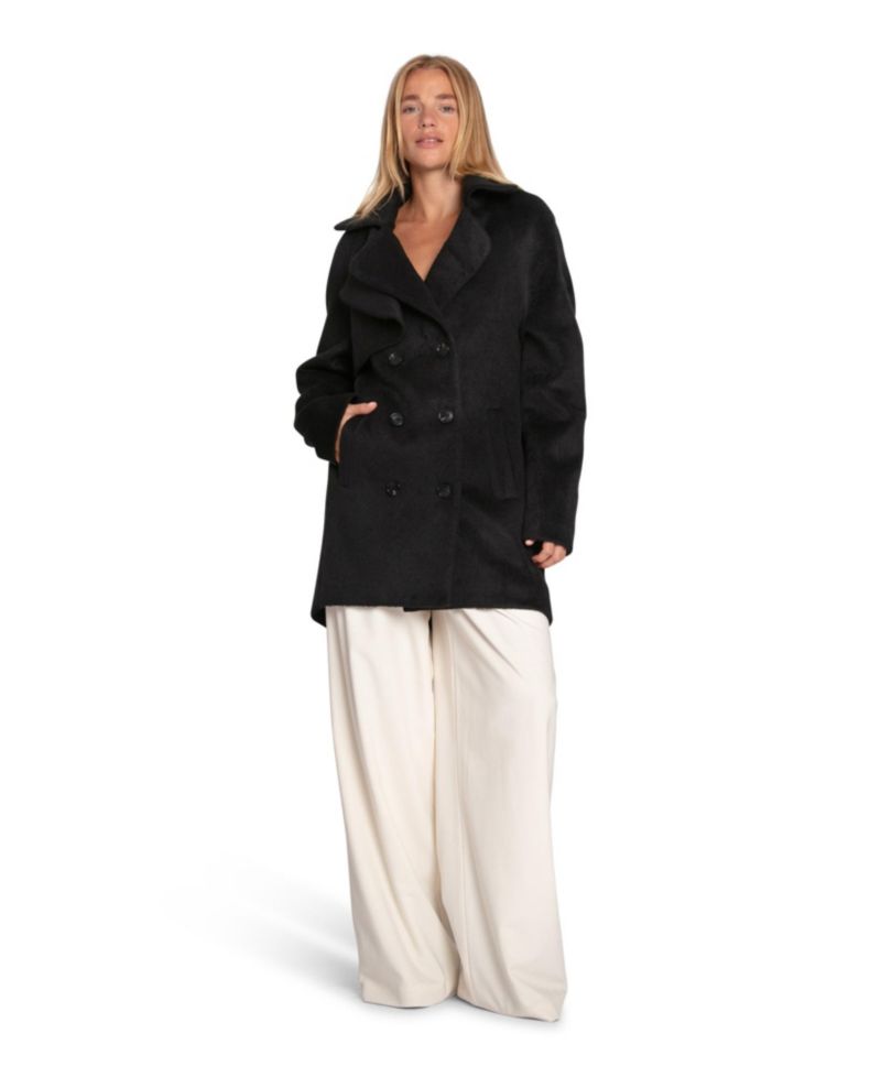 Women's Belle and Bloom Wanna Be Loved Wool Blend Peacoat