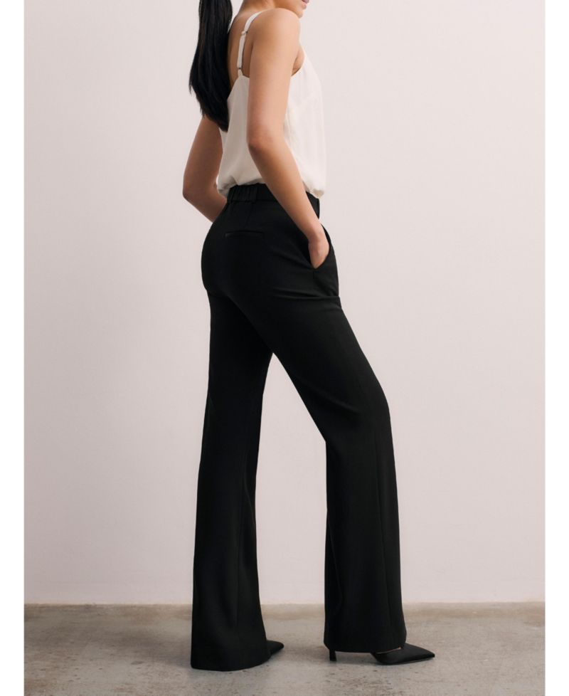 Women's Mid Rise Wide Leg Trousers