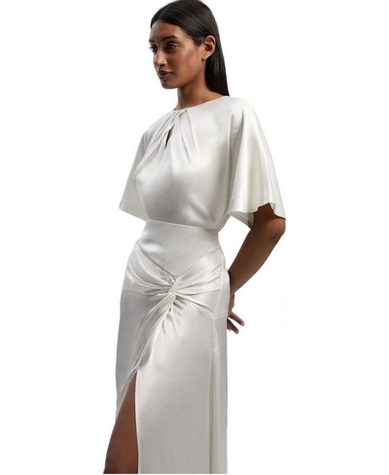 Women's Satin Twist Midaxi Dress