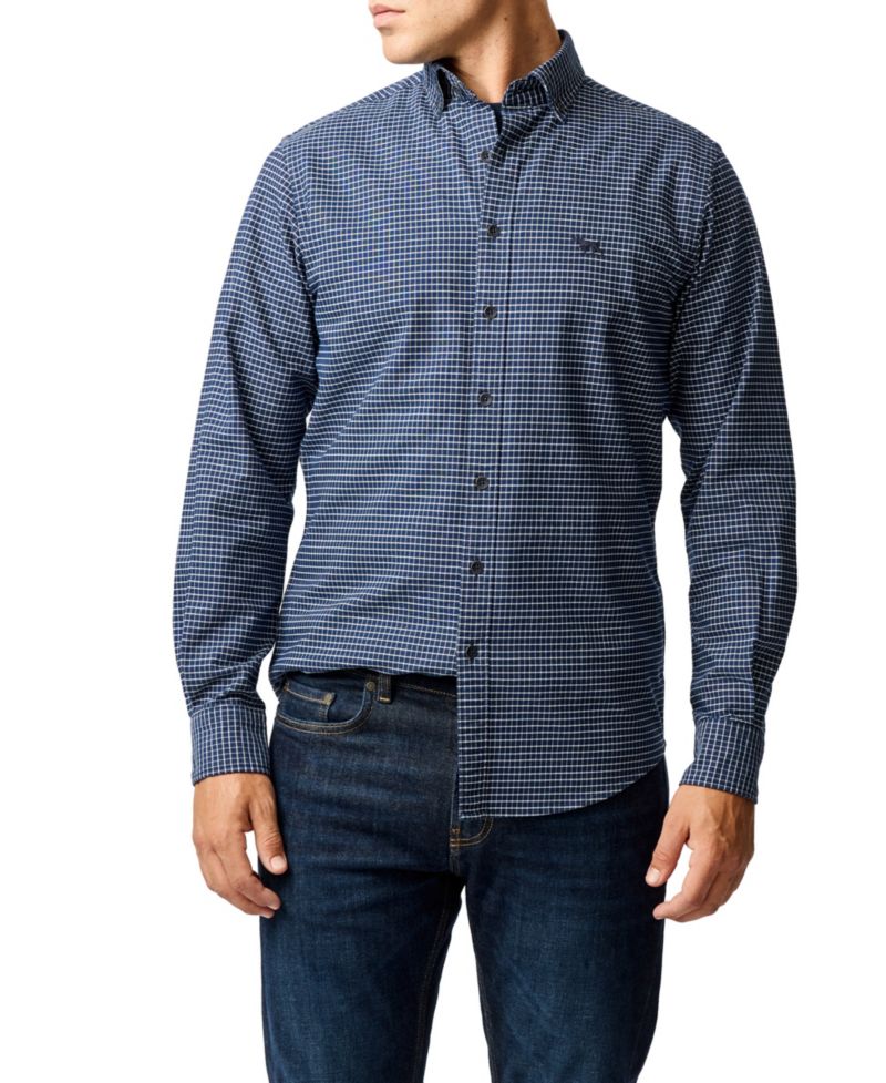 Men's Oxford Riverhead Check Sports Fit Cotton Shirt