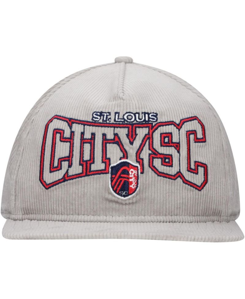 Men's Gray St. Louis City SC Corduroy Golfer Adjustable Hat