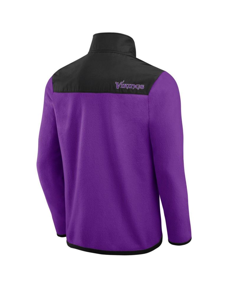 Darius Rucker Collection by Men's Purple Minnesota Vikings Color Block Polar Fleece Full-Zip Jacket