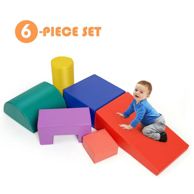 6 Piece Climb Crawl Play Set Indoor Kids Toddler Baby Safe Foam