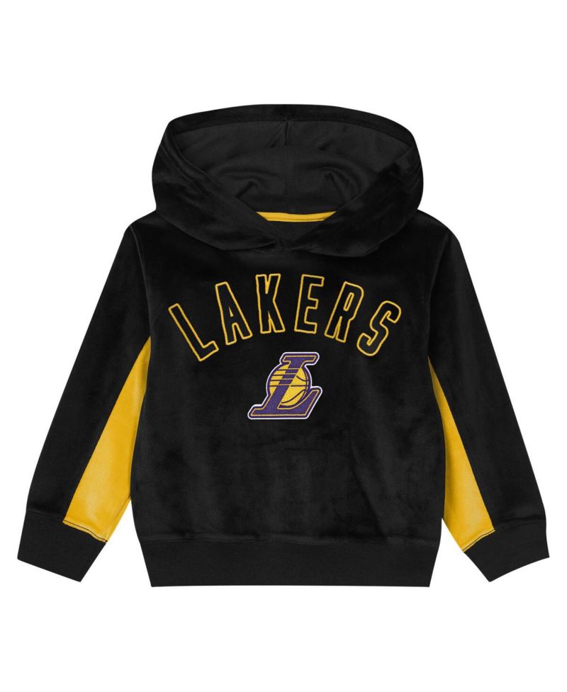 Preschool Black Los Angeles Lakers Velour Hoodie