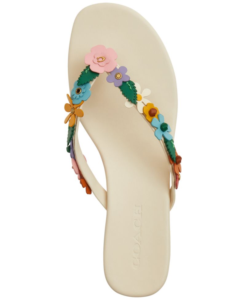 Women's Tea Rose Kitten Heel Thong Sandals