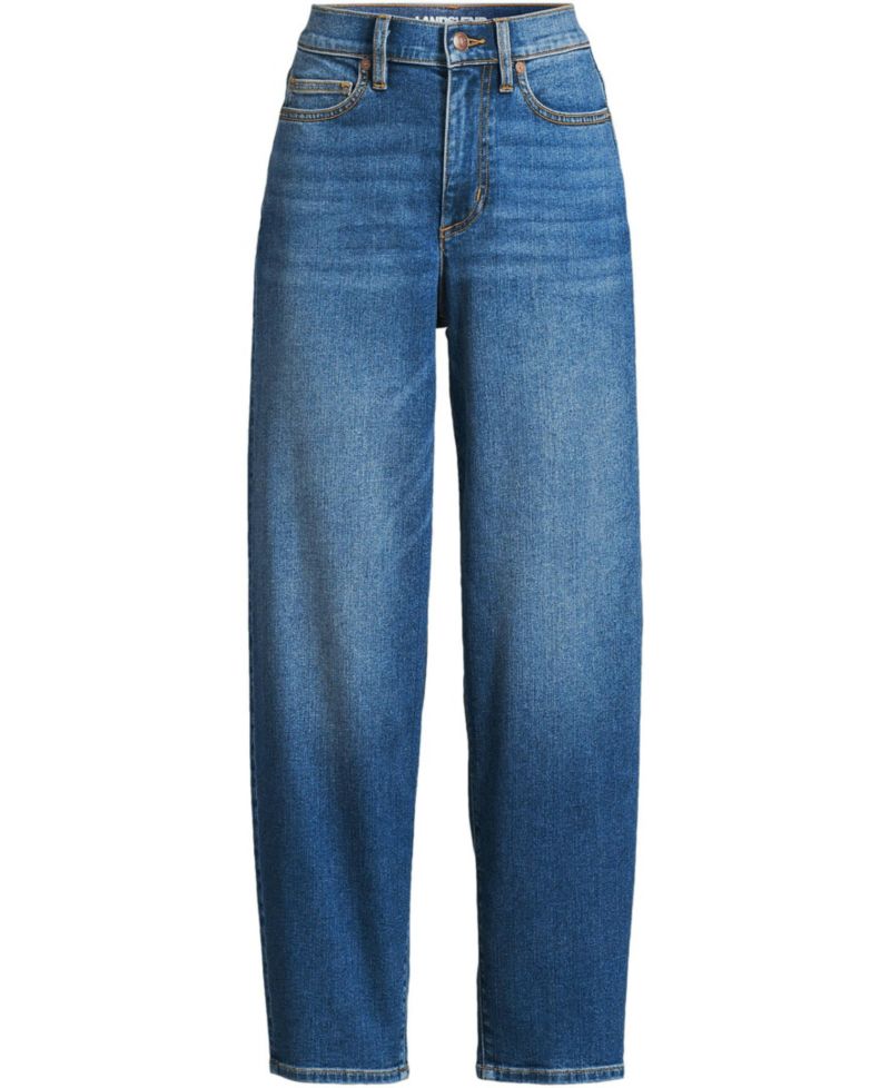 Petite Recover High Rise Barrel Leg Ankle Jeans