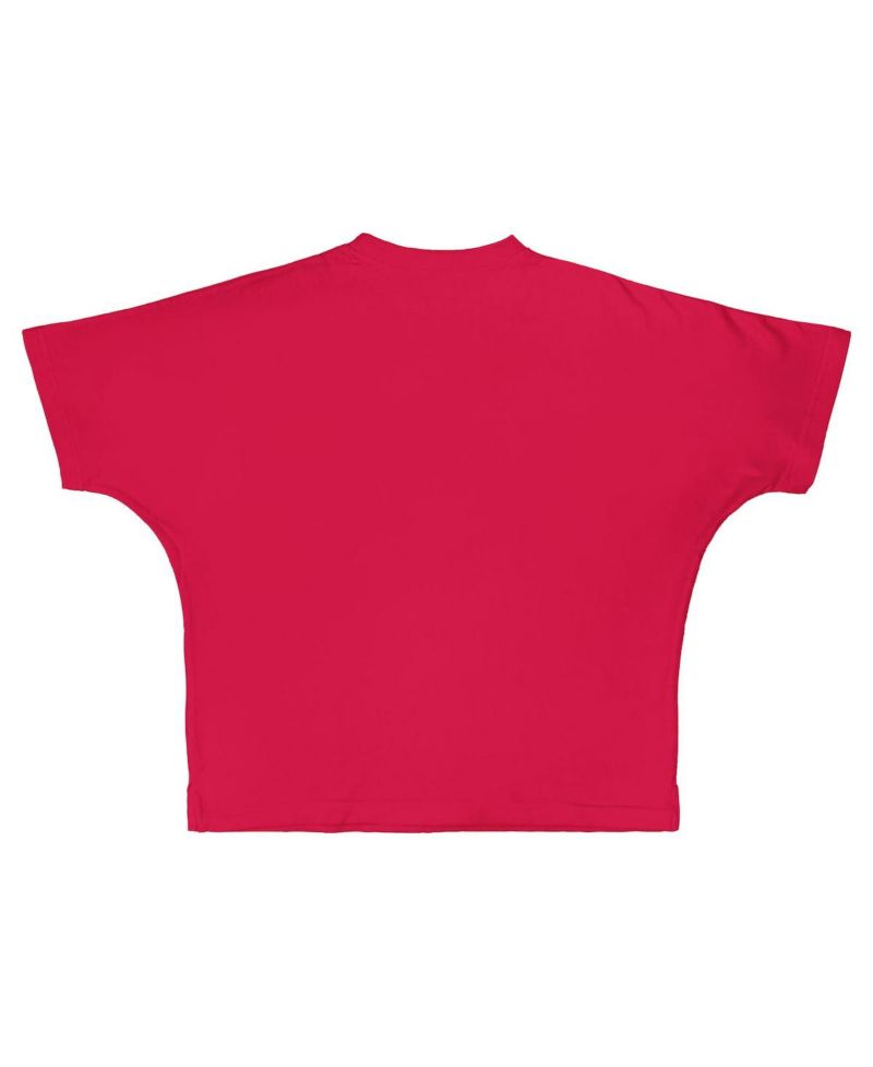 Women's Scarlet Ohio State Buckeyes Flannigan Oversized T-Shirt